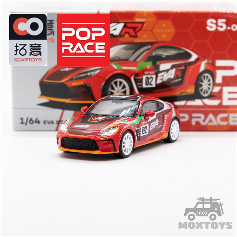 Pop RACE 1:64 GR86 EVA R 02 賽車紅色壓鑄模型車