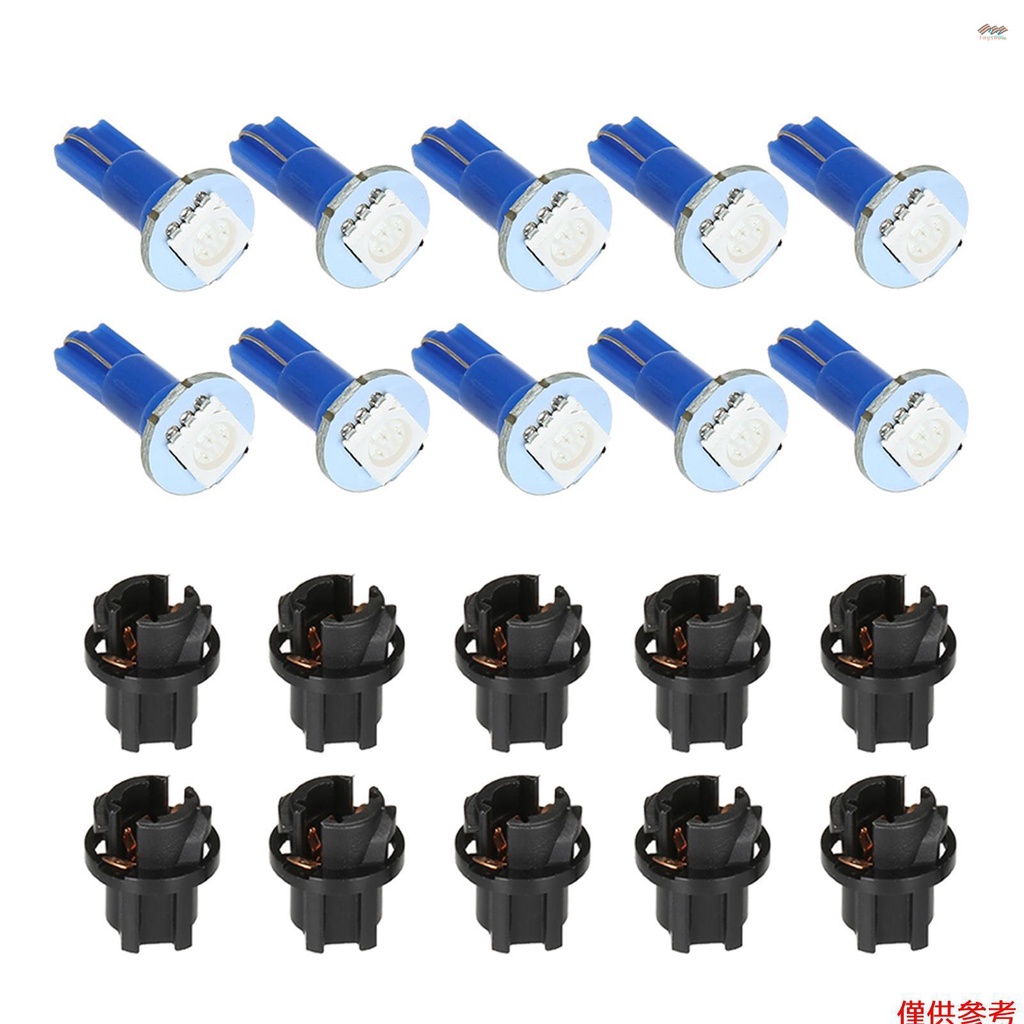 12V 儀表板燈泡 T5 LED 5050 SMD 儀表板燈 藍色