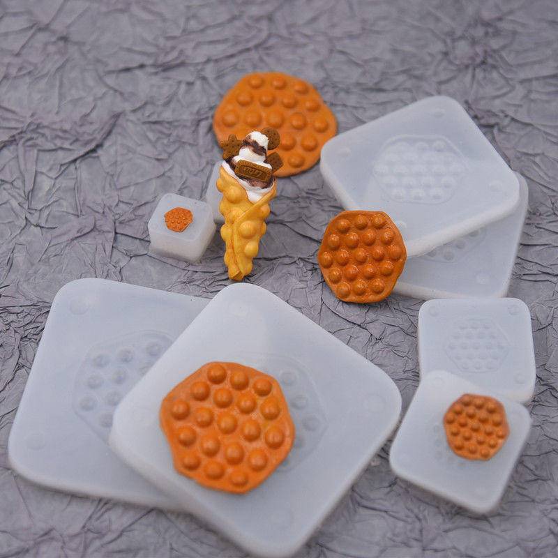微縮娃娃屋 食玩 蛋捲 手工樹脂 粘土 軟陶 微縮 雞蛋仔 diy製作矽膠模具