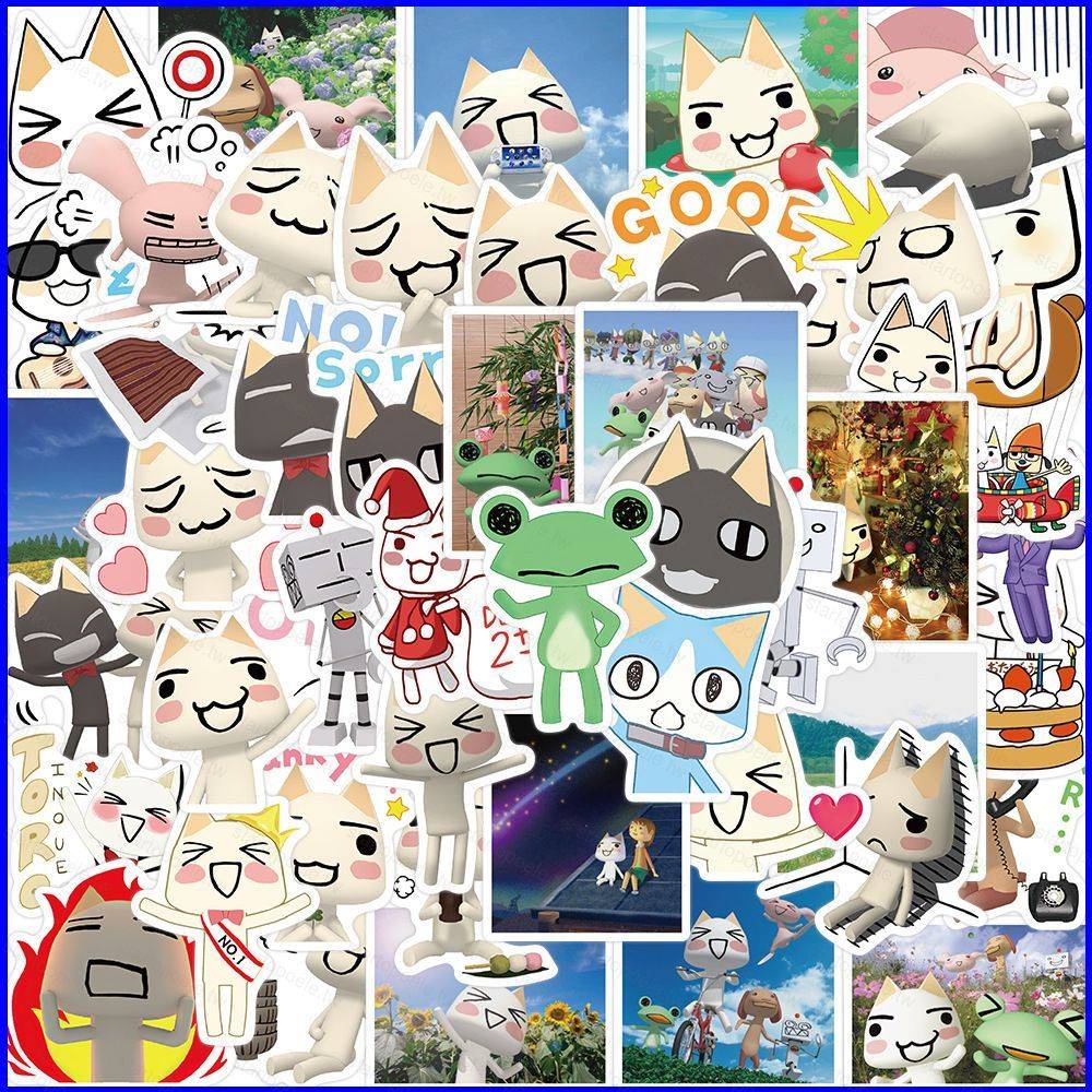 索尼 50 件裝 SONY Inoue Toro 貓貼紙禮物女孩兒童 DIY 防水貼紙手機殼筆記本電腦手提箱裝飾