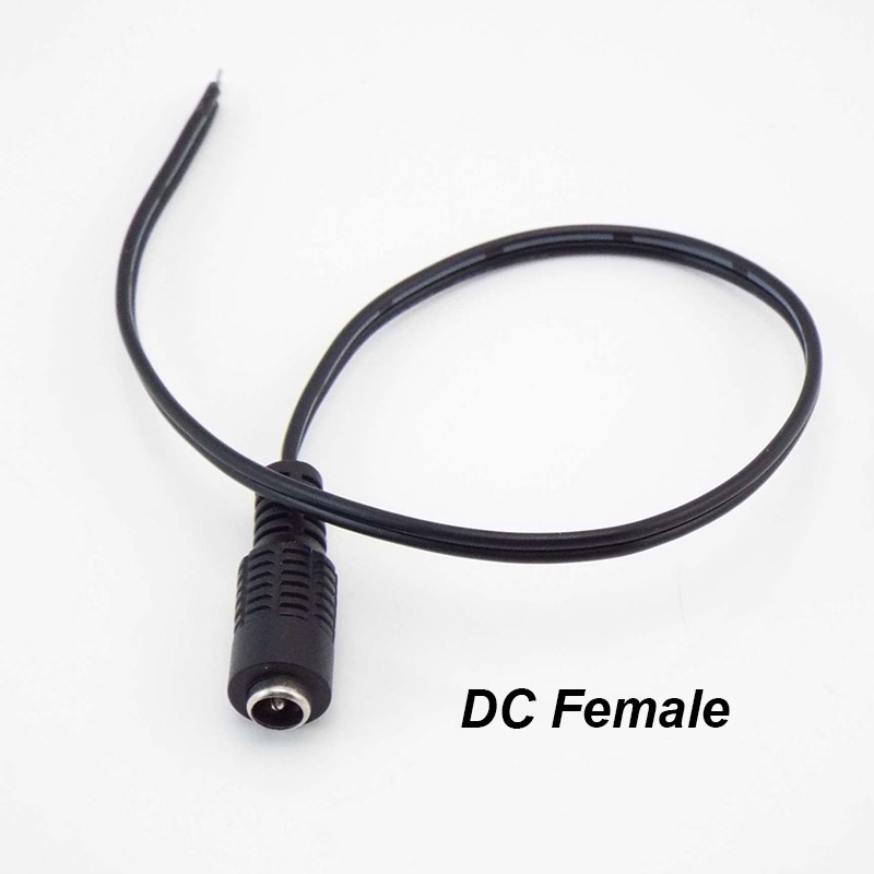 5 件 DC 電源母電纜 12V 插頭 DC 適配器電纜插頭連接器插頭 5.5*2.1mm TWK1