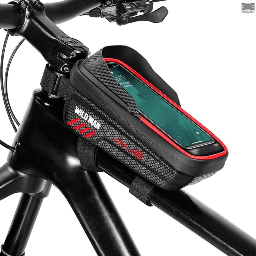 腳踏車手機包防水上管包腳踏車觸摸屏手機安裝包腳踏車架包適合 6.8 英寸以下的手機