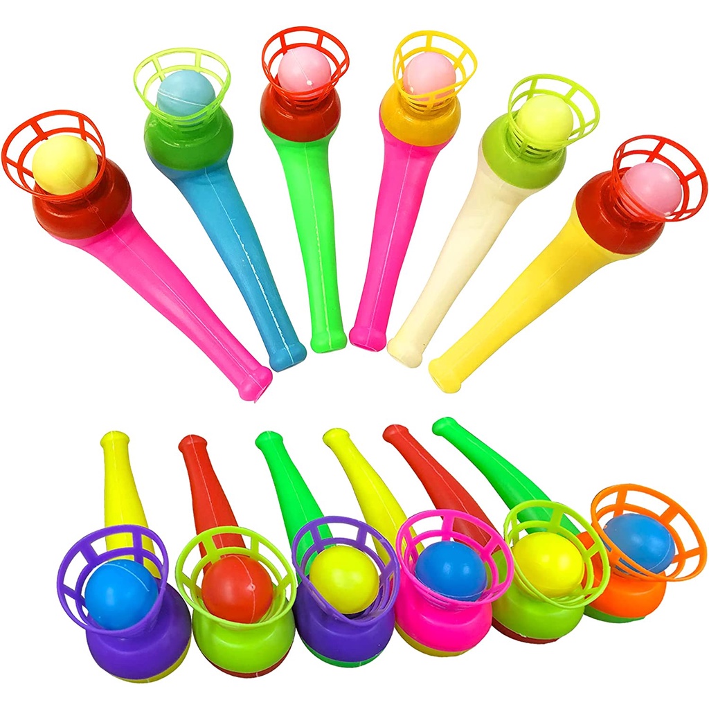 塑料浮動兒童吹球管玩具塑料懸掛鼓風機管吹空氣懸架