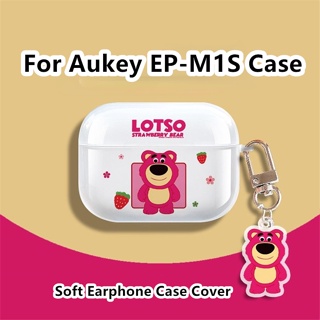 [imamura] 適用於 Aukey EP-M1S 外殼創意情侶卡通圖案適用於 Aukey EP-M1S 外殼軟耳機外