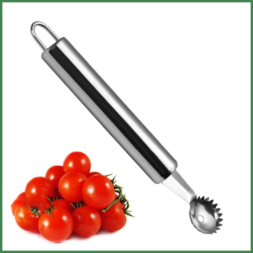 番茄去核器草莓莖去除器工具便攜式不銹鋼番茄葉莖去除器蔬菜 smbtw