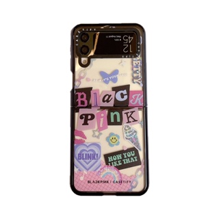 SAMSUNG Blackpink Casetify 透明手機殼適用於三星 Galaxy Z Flip 3 4 5 6,