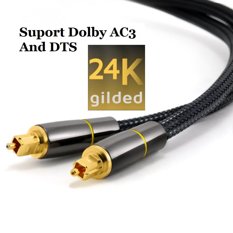數字光纖音頻電纜同軸 SPDIF 杜比 7.1 條形音箱 5.1 Toslink 光纖用於電視盒線條形音箱放大器低音炮