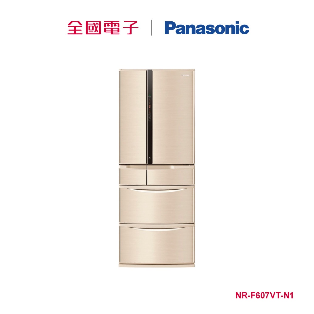 Panasonic601L六門鋼板日製冰箱金  NR-F607VT-N1 【全國電子】