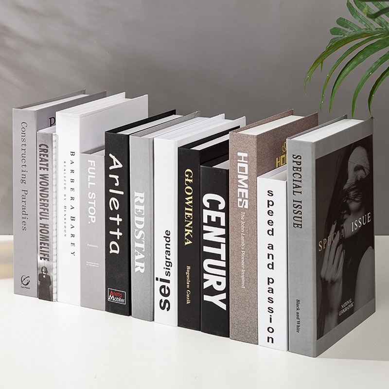 【客製化】【裝飾書】 現代 北歐 簡約風格 創意假書 擺件書櫃 裝飾書 樣板房 模型道具書 仿真書