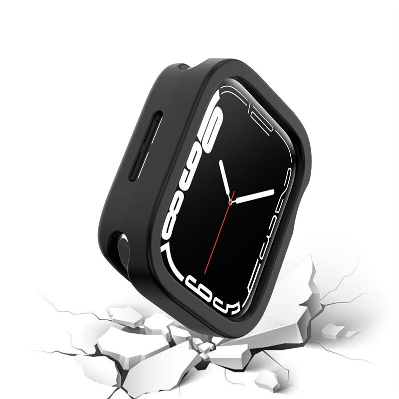 Tpu 錶殼直邊保護套智能手錶保護套適用於 Apple watch Series 8 7 6 SE 5 4 i watc