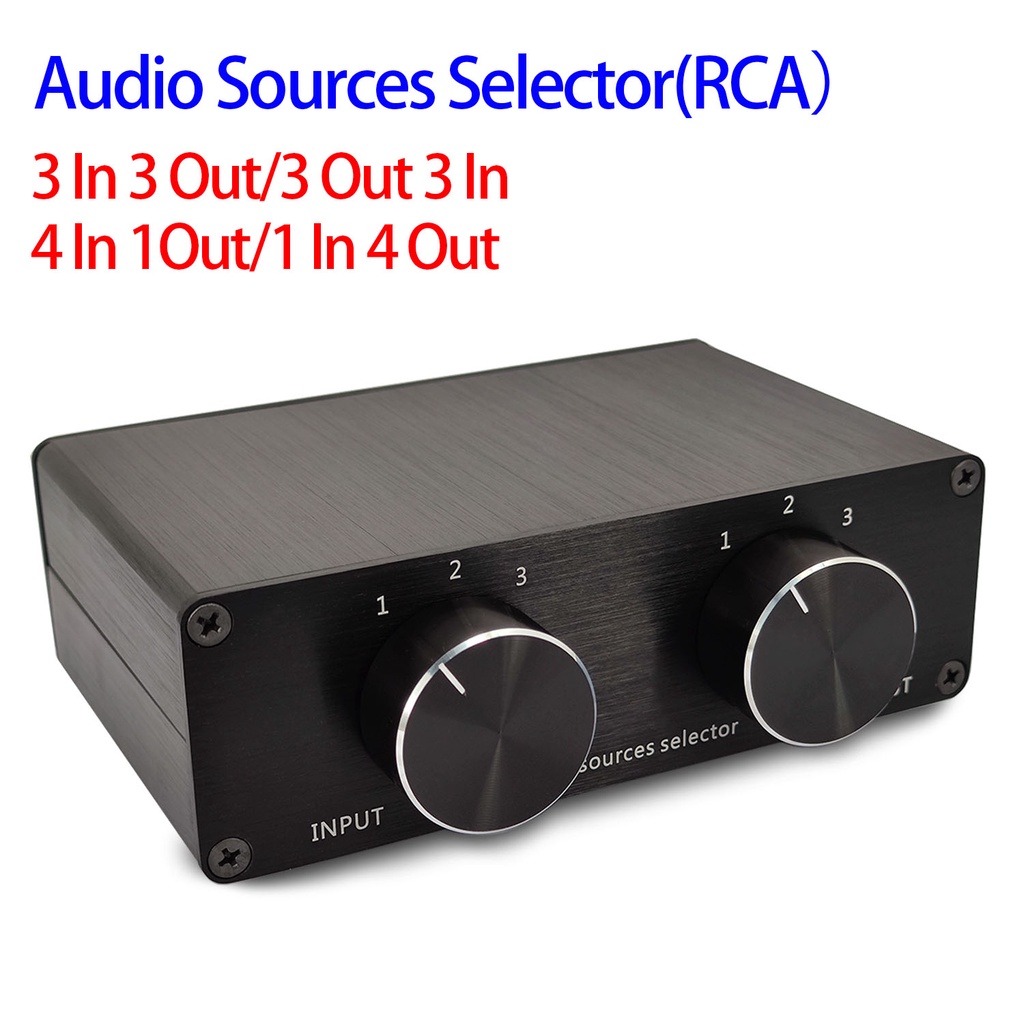 4 進 1 出 1 進 4 出音頻輸入 RCA 信號電纜分配器選擇器切換器開關 Schalter 源連接器 3 進 3