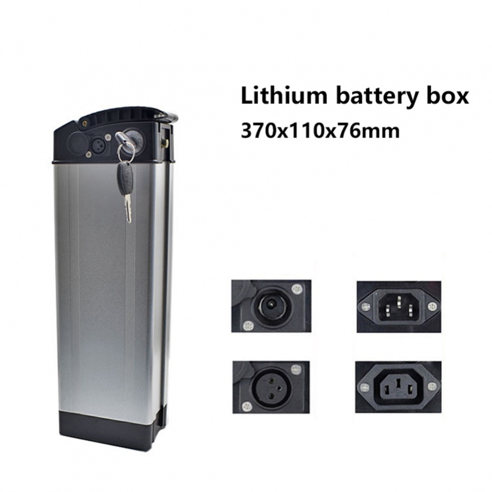 1 個電池盒 + 2 個電動自行車鑰匙 PVC 370x110x76mm 黑色 + 銀色