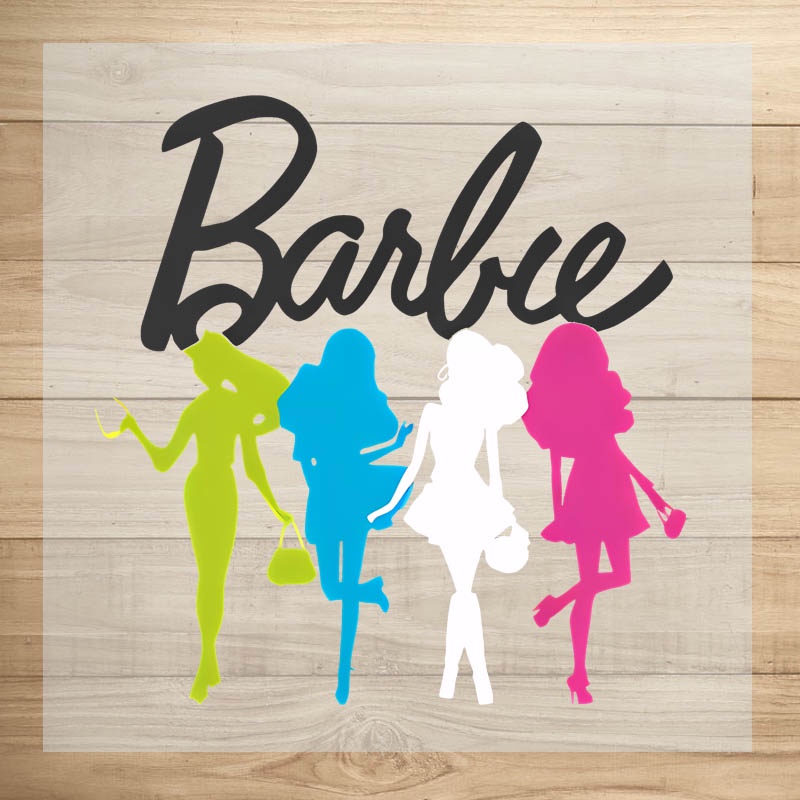 芭比娃娃卡通圖案印花貼紙適用於t恤成人兒童襯衫帽子牛仔褲連帽衫補丁