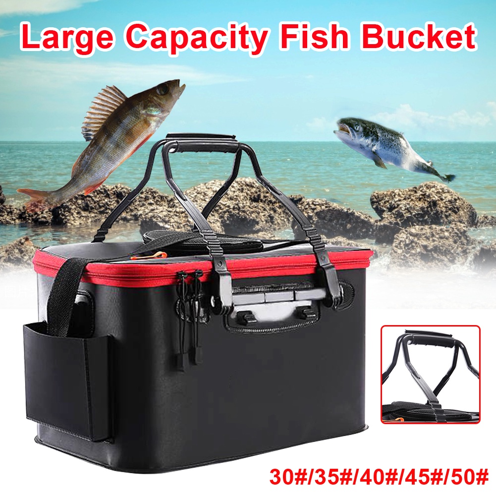 魚桶可折疊可攜式EVA魚袋活魚盒多功能魚活誘餌桶釣具儲物袋