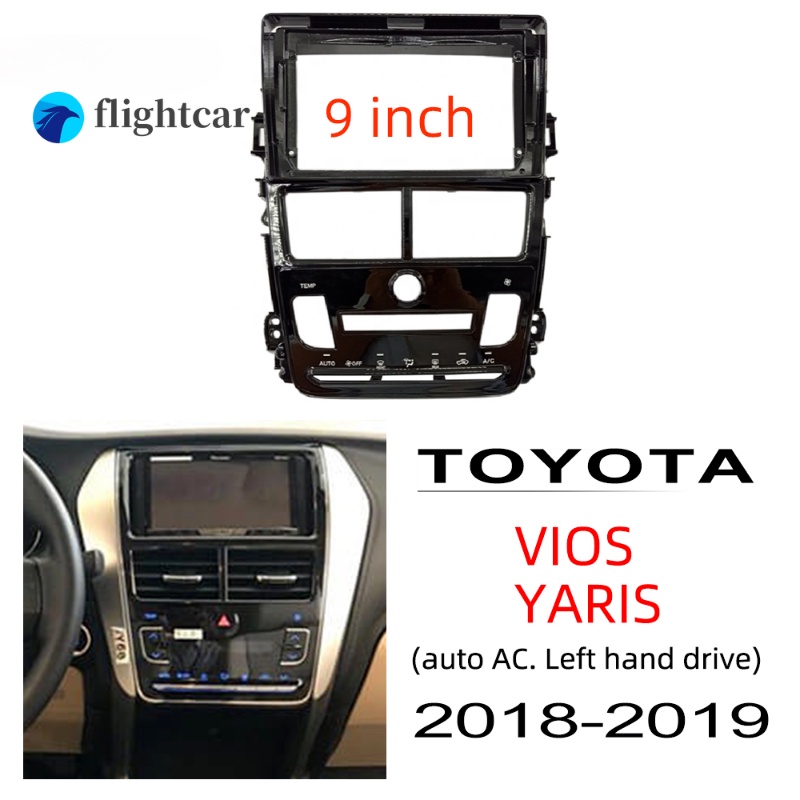 Flightcar 2din 立體聲面板儀表板適用於 TOYOTA VIOS YARIS Auto Ac 2018 20