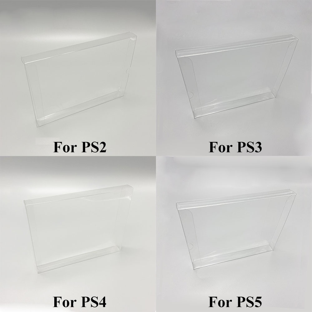 透明pet保護盒適用於ps2 PS3 PS4 PS5遊戲墨盒收納盒保護盒展示盒