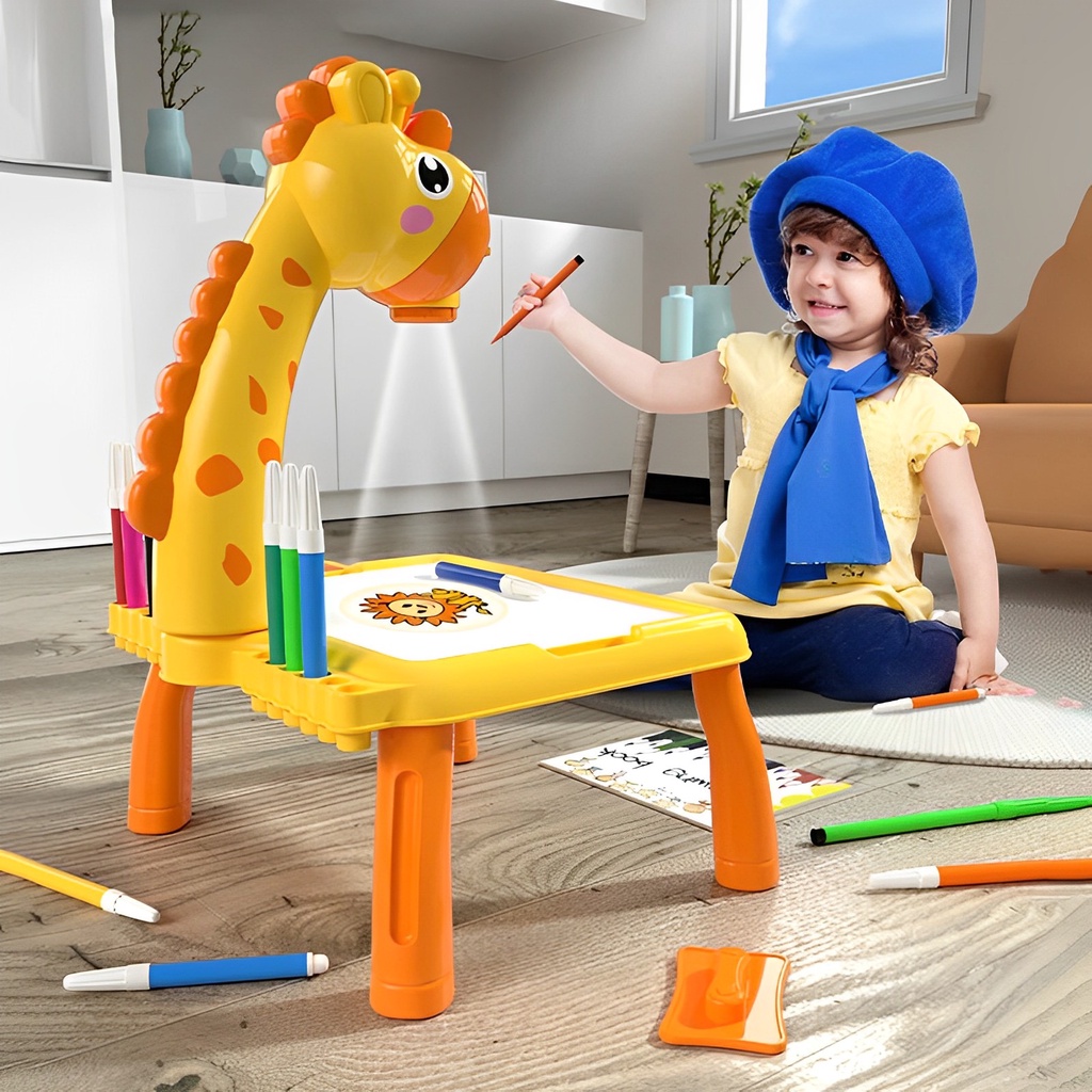 智能兒童投影桌帶燈光學習機益智玩具創意繪畫機