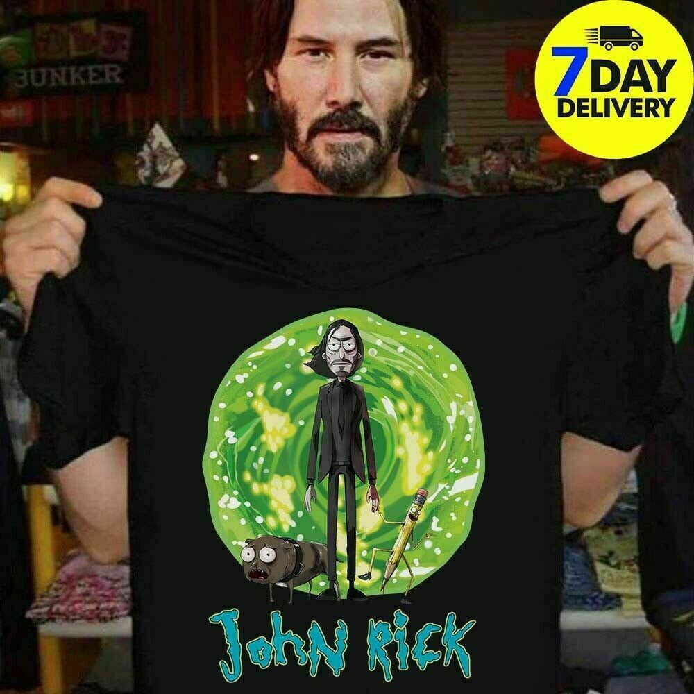 Newawesome John Rick John Wick Rick And Morty Crossover T 恤