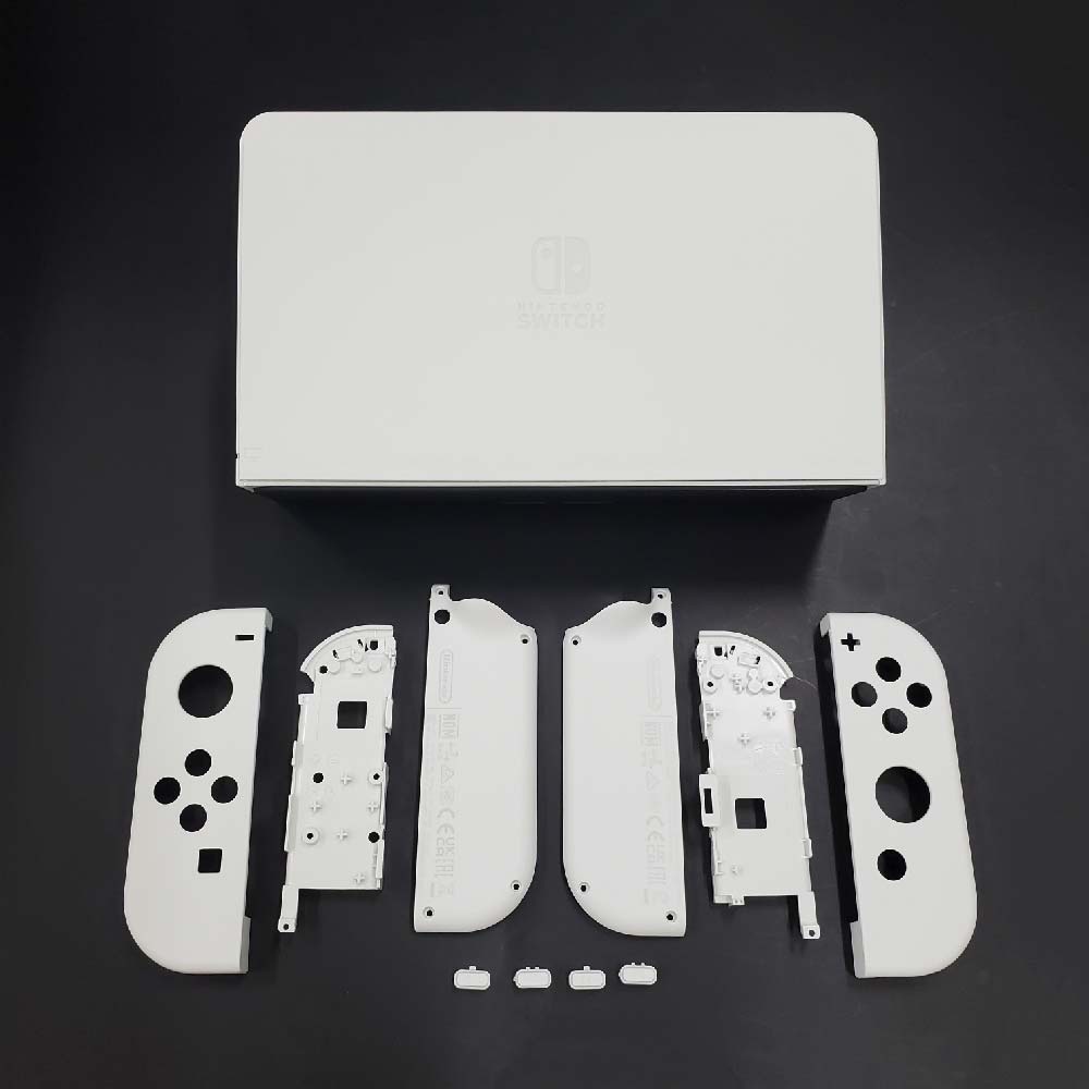 Switch OLED 原裝替換殼｜白色｜SY-163｜Joy-Con/底座替換殼/遊戲機手把外殼/Switch配件