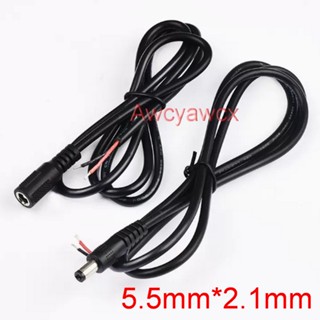 DC 插孔 5.5mm 2.1mm 電源充電器延長線 0.4M 40cm CCTV LCD LED 燈條插座公對母插頭