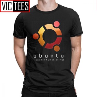 Ubuntu Linux for Human Beings T 恤男士 100% 純棉 T 恤程式設計程式員經典 Camis