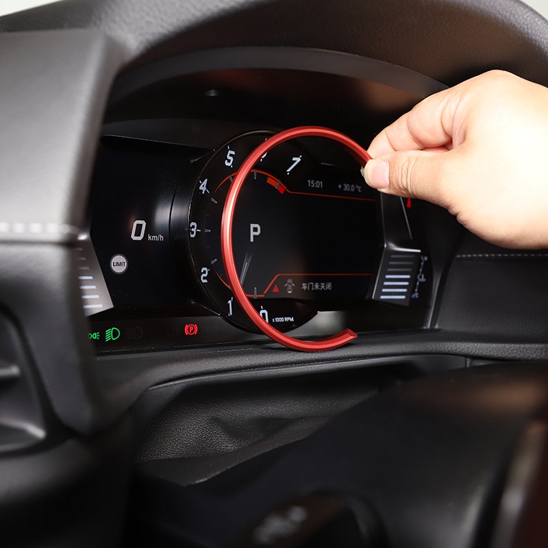 適用於Toyota 豐田 GR 紅色鋁合金 A90 19-22 汽車儀錶板轉速表裝飾環貼