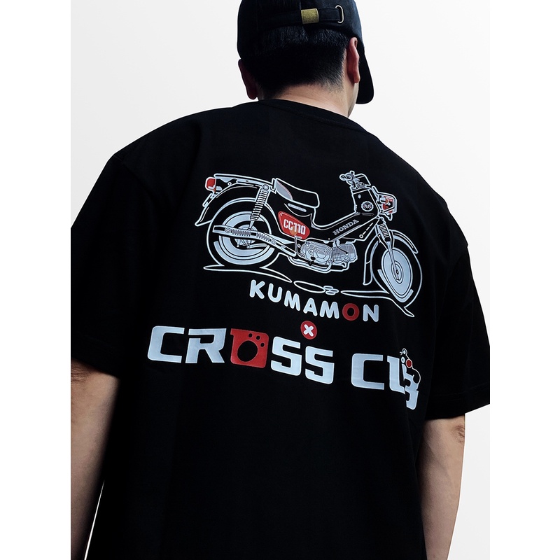 Attitude KUMAMON X CROSS CUB 卡通創意摩托車休閒圓領純棉短袖T恤 HONDA CC110