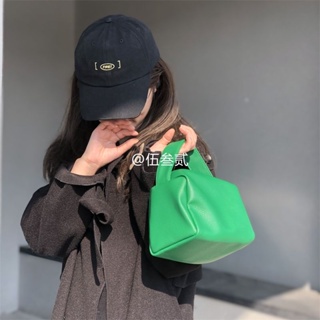 糖果小方包女士韓國小眾森林綠化妝包素色手提包少女斜背包可愛斜背包立體方形女包包