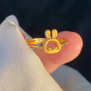 新款本命年鏤空兔子戒指十二生肖戒指可愛動物戒指