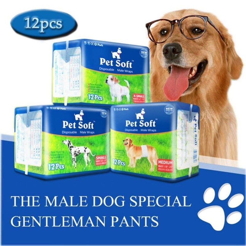 寵物柔軟一次性男用裹狗尿布/可調節寵物全吸收公狗裹-禮儀腰帶