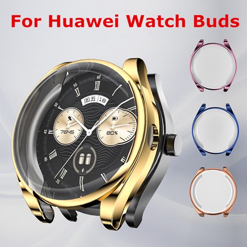 適用於 華為Watch Buds保護套 電鍍全包TPU保護套 Huawei Watch Buds手錶防摔軟殼保護殼