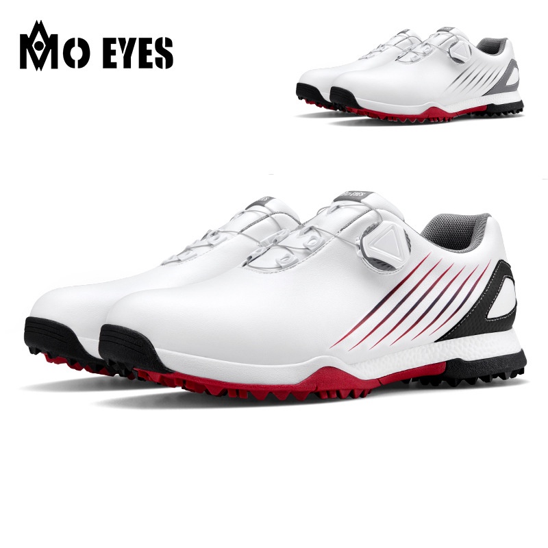 魔眼新品 高爾夫男士球鞋 防水鞋子 防側滑鞋釘男鞋 旋轉鞋帶 M22XZ02