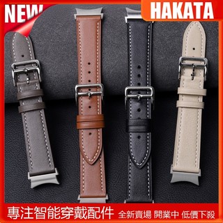 適用於三星 Galaxy Watch 6 classic 47mm 43mm 44mm Watch 5 4 皮革錶帶