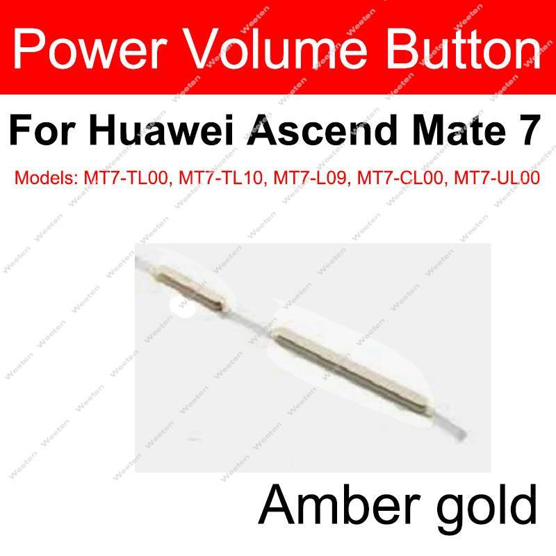 適用於華為 Ascend Mate 7 MT7-TL00 電源音量音頻聲音鍵更換的開關電源音量側按鈕