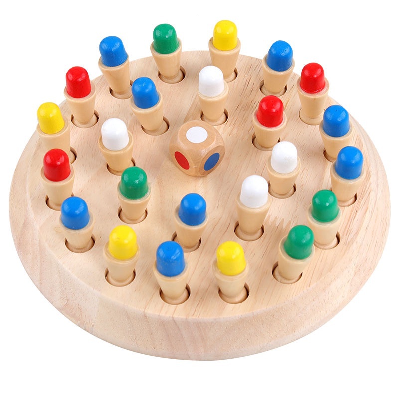 Familygongsi 記憶棋 玩具棋 兒童木製記憶棋 木質棋玩具 木製彩色記憶棋 兒童益智 專注力記憶訓練邏輯思維