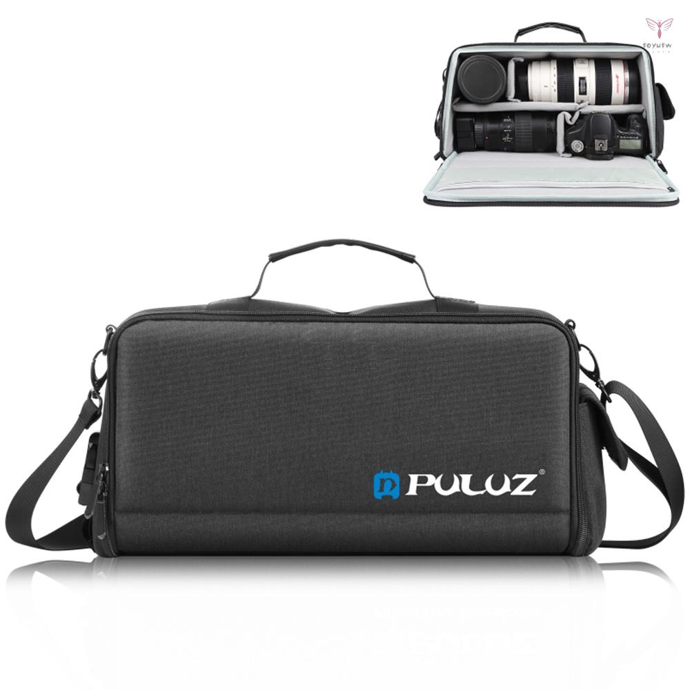 PLUZ PU5016B相機吊帶包防震相機包大容量肩揹包，適用於單反相機/單反相機/無鏡相機可摺疊相機包，帶可拆卸隔板