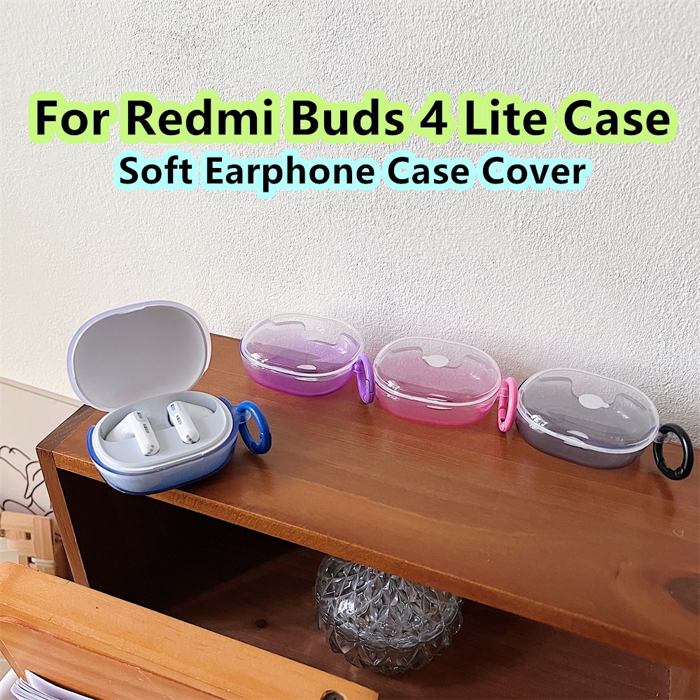 【保護套之家】適用於 Redmi Buds 4 Lite 保護套情侶漸變藍色透明適用於 Redmi Buds 4 Lit