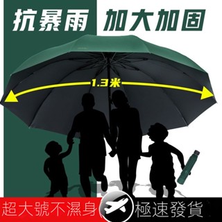 臺灣現貨 雨傘 遮陽傘 大號超大雨傘男女三人晴雨兩用折疊學生雙人反向黑膠防曬遮陽傘