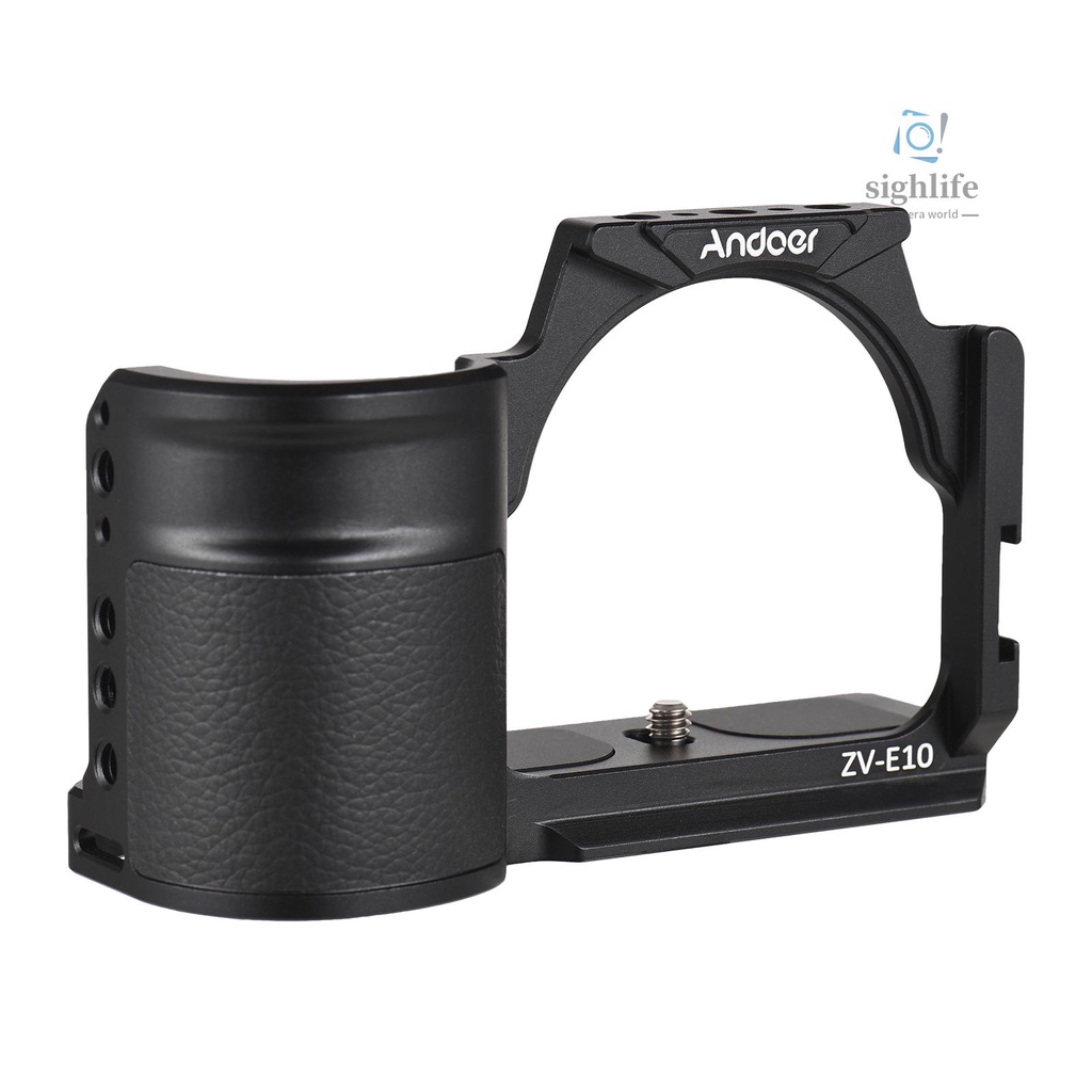 Andoer 相機籠鋁合金視頻籠帶冷靴支架多種 1/4 英寸螺紋更換 ZV-E10 Vlog 相機來了 6.20