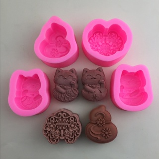 Get Rich Cat 矽膠軟糖模具,用於蛋糕巧克力手工皂製作冰淇淋模具