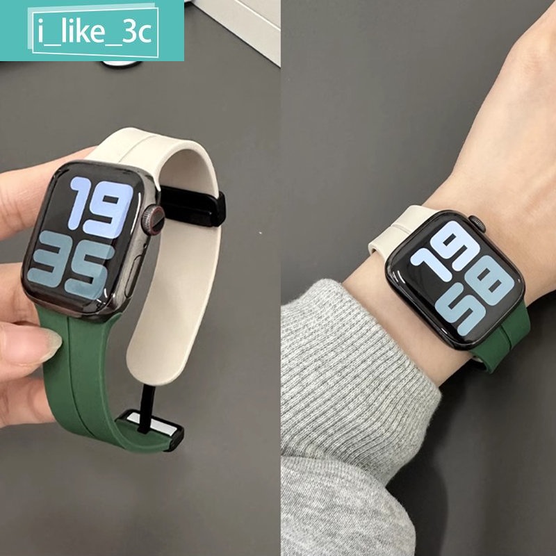 Realme Watch拼色磁吸扣表帶適用Realme Watch 3/2 pro/2/S/SPro手錶帶矽膠運動 22