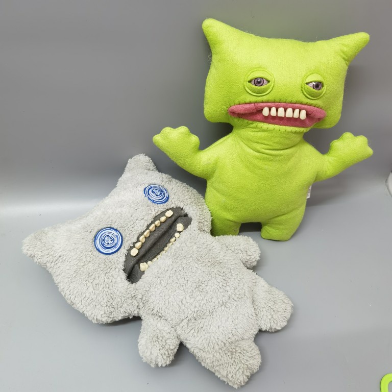 大牙齒怪獸毛絨公仔醜萌怪物玩偶外貿散貨布藝玩具