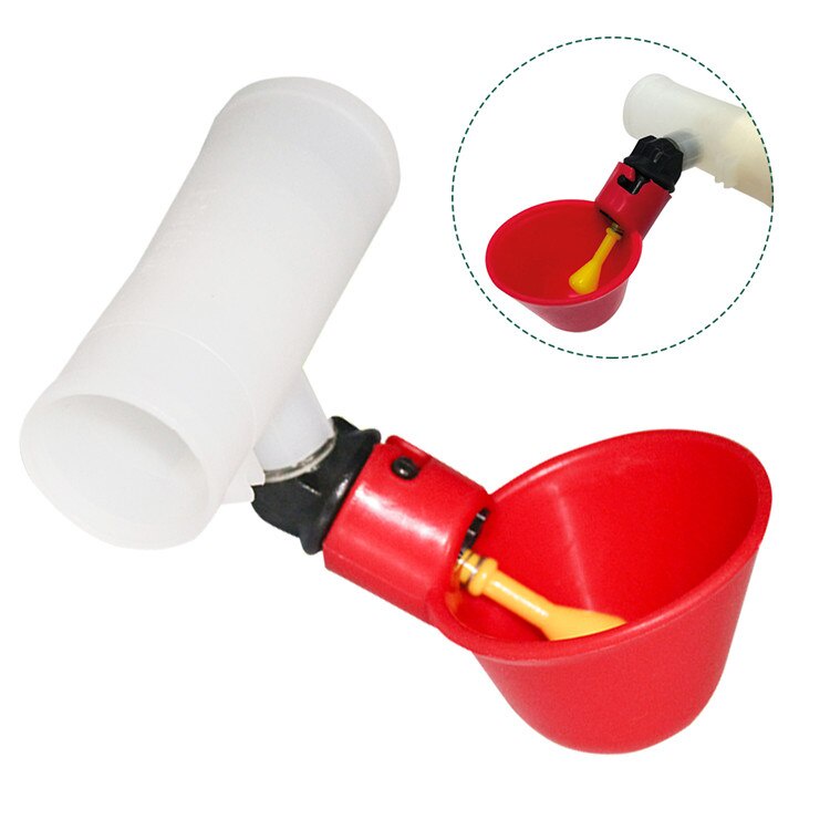 3 套雞飲水器自動乳頭飲水碗接口 25mm 用於雞鴿家禽飲水工具