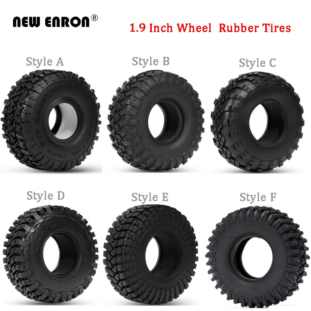 4件1.9英寸橡膠帶泡沫RC輪胎用於1/10 RC汽車岩石攀爬Axial SCX10 AXI03007 D90 D110