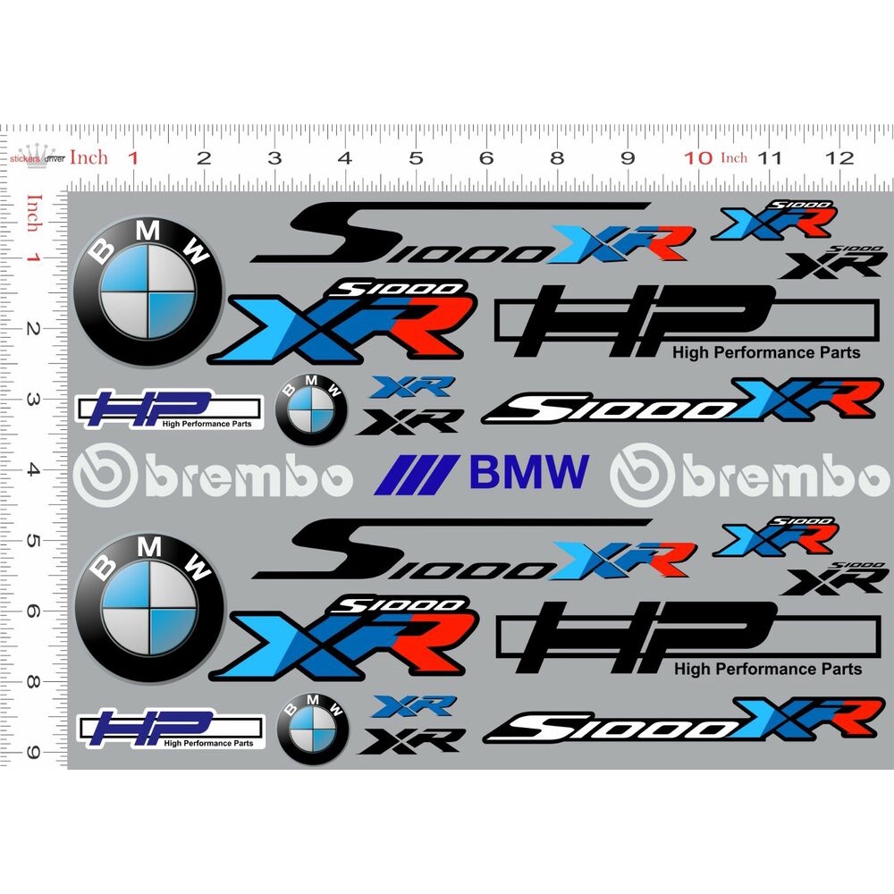 Bmw S1000XR HP 貼花摩托車賽車貼紙 Bmw Brembo 標誌寶馬乙烯基