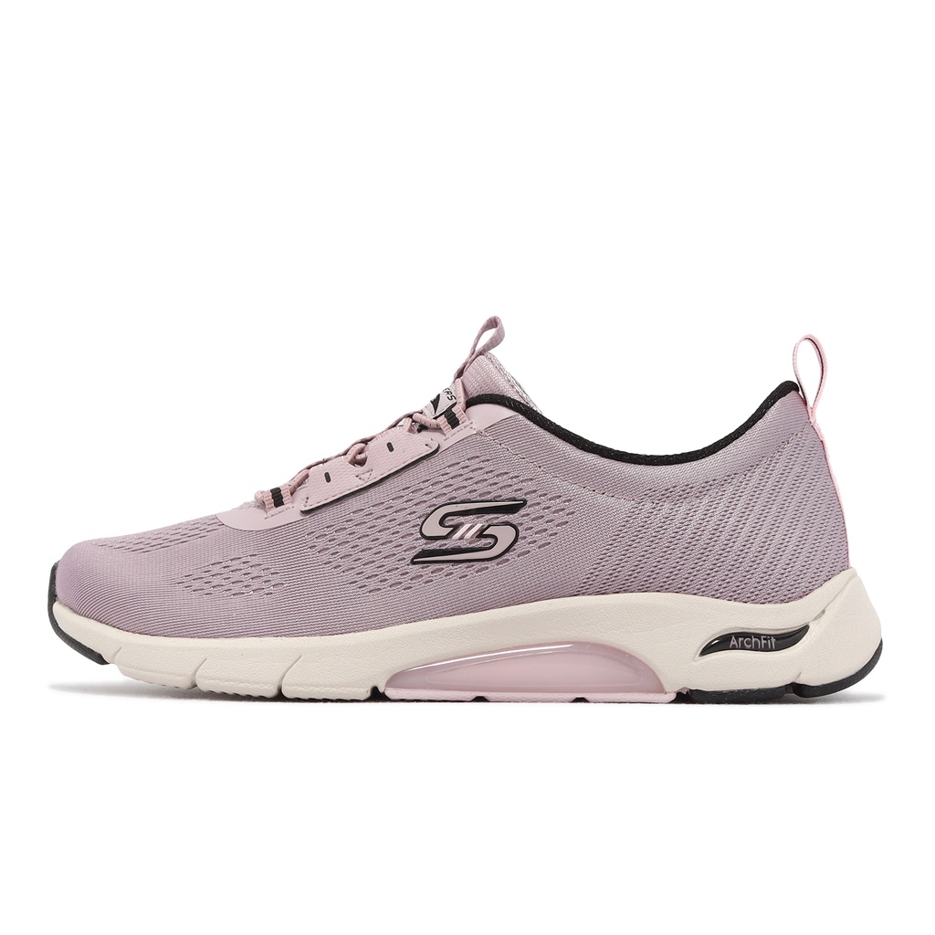 Skechers 休閒鞋 Skech-Air Arch Fit 粉紫 氣墊 足弓支撐 女鞋 ACS 104254PRBK