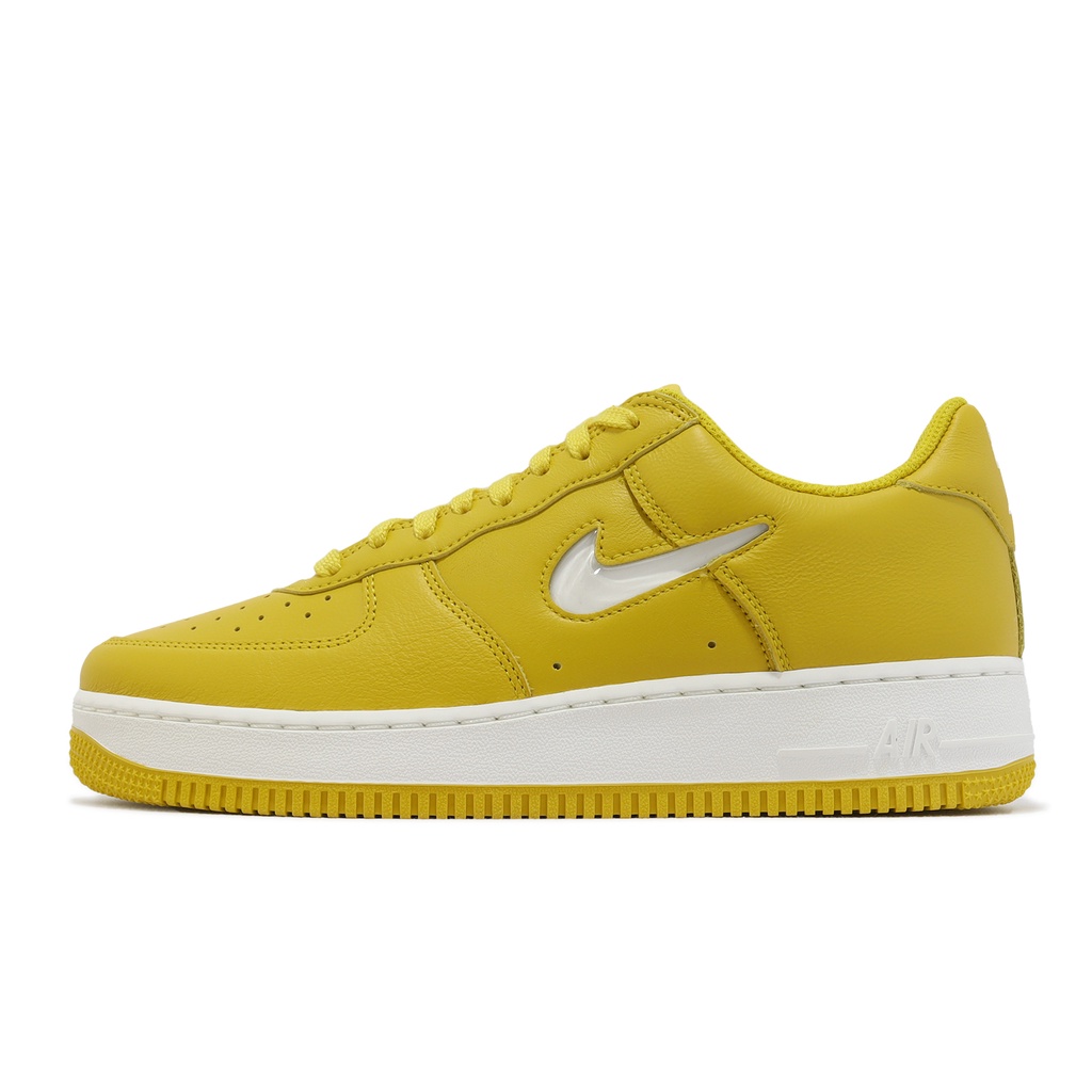 Nike 休閒鞋 Air Force 1 Low Retro 黃 白 小勾 男鞋 AF1【ACS】 FJ1044-700