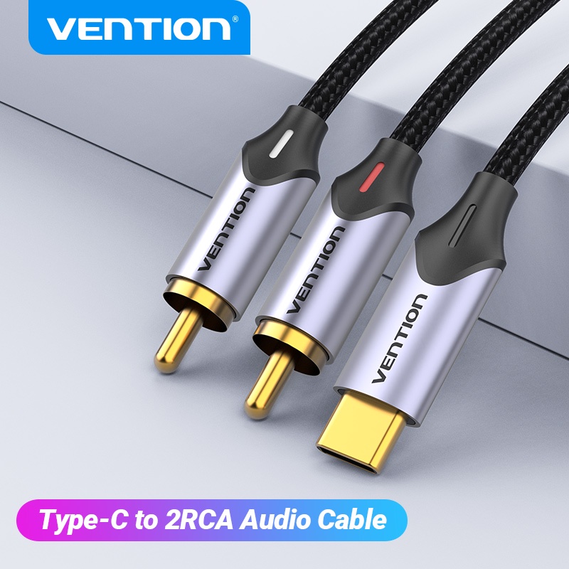 XIAOMI Vention USB C 到 RCA 音頻電纜 C 型到 2 RCA 電纜用於揚聲器放大器華為小米筆記本