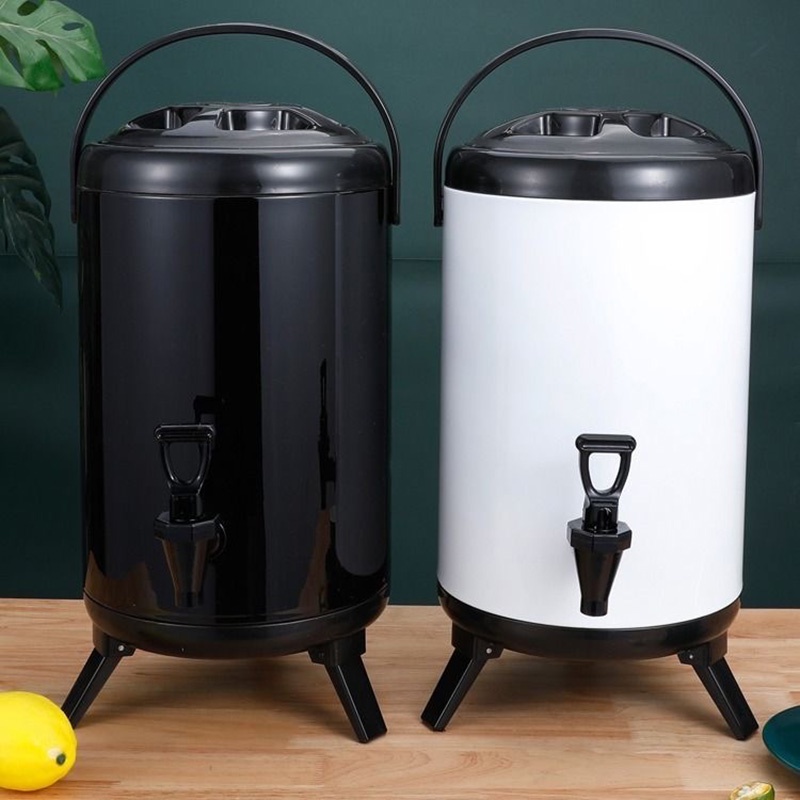 熱銷免運 奶茶桶奶茶店專用不銹鋼保溫桶大容量商用保冷熱8L雙層豆漿開水桶