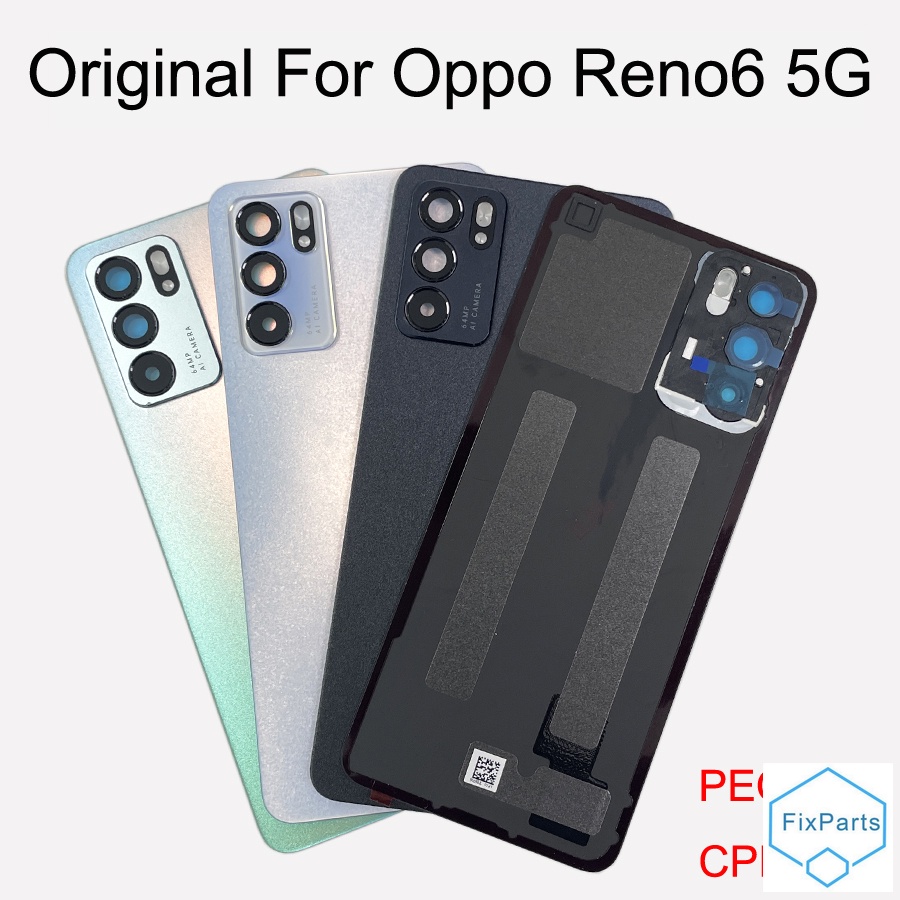 適用於 Oppo Reno6 5G 背面電池蓋後 Reno 6 門外殼外殼 PEQM00、CPH2251 更換零件的原裝